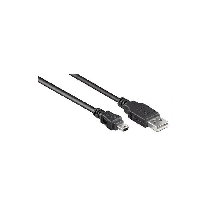A naar Mini USB B USB kabel - 2 meter zwart
