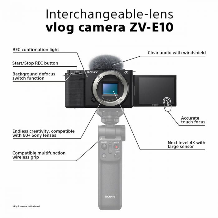 Aanklager Jasje recorder Sony ZV-E10 systeem-/vlogcamera body