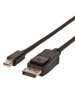 Inline Mini Display Port naar HDMI A kabel - 2 meter zwart