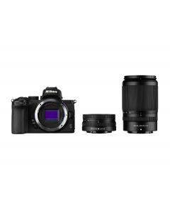 Nikon Z 50 Body + 16-50mm f/3.5-6.3 VR DX + 50-250mm f/4.5-6.3 VR DX + € 200,00 kassakorting