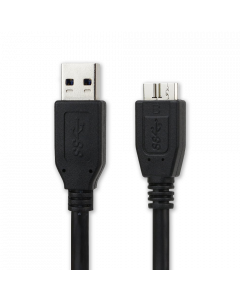 Inline USB 3.0 naar USB A kabel - 3 meter zwart